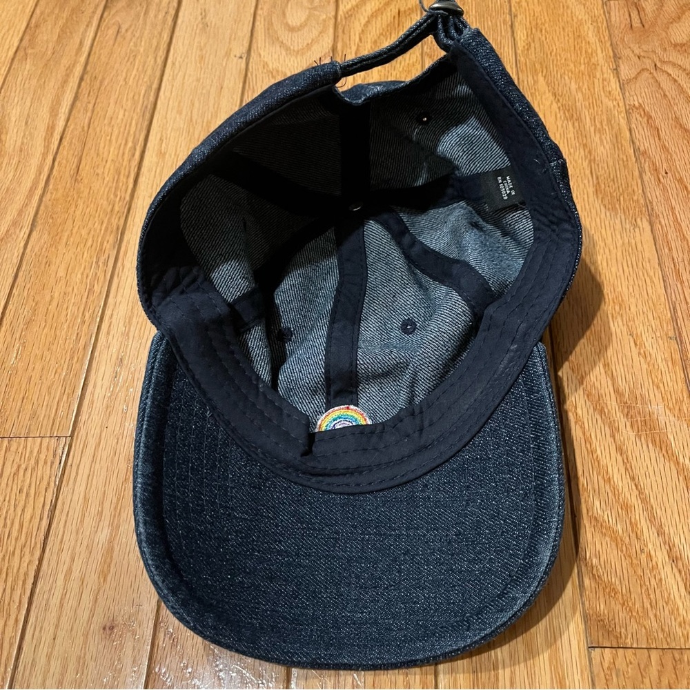Blue Denim Baseball Hat With Rainbow Patch - image 4